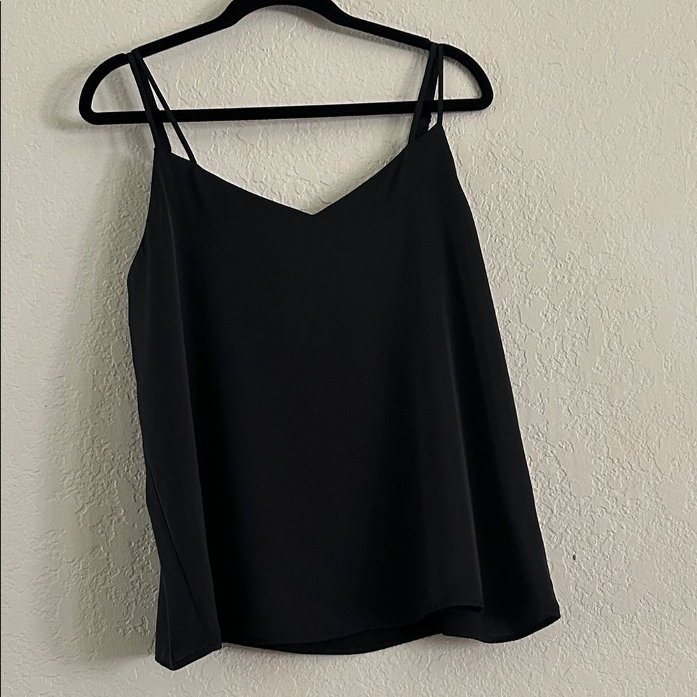 Gigi James Black V-Neck Spaghetti Strap Women's Top